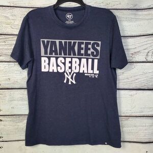 '47 Brand New York Yankees Baseball Graphic Tee Men's Size M Navy Blue MLB Shirt